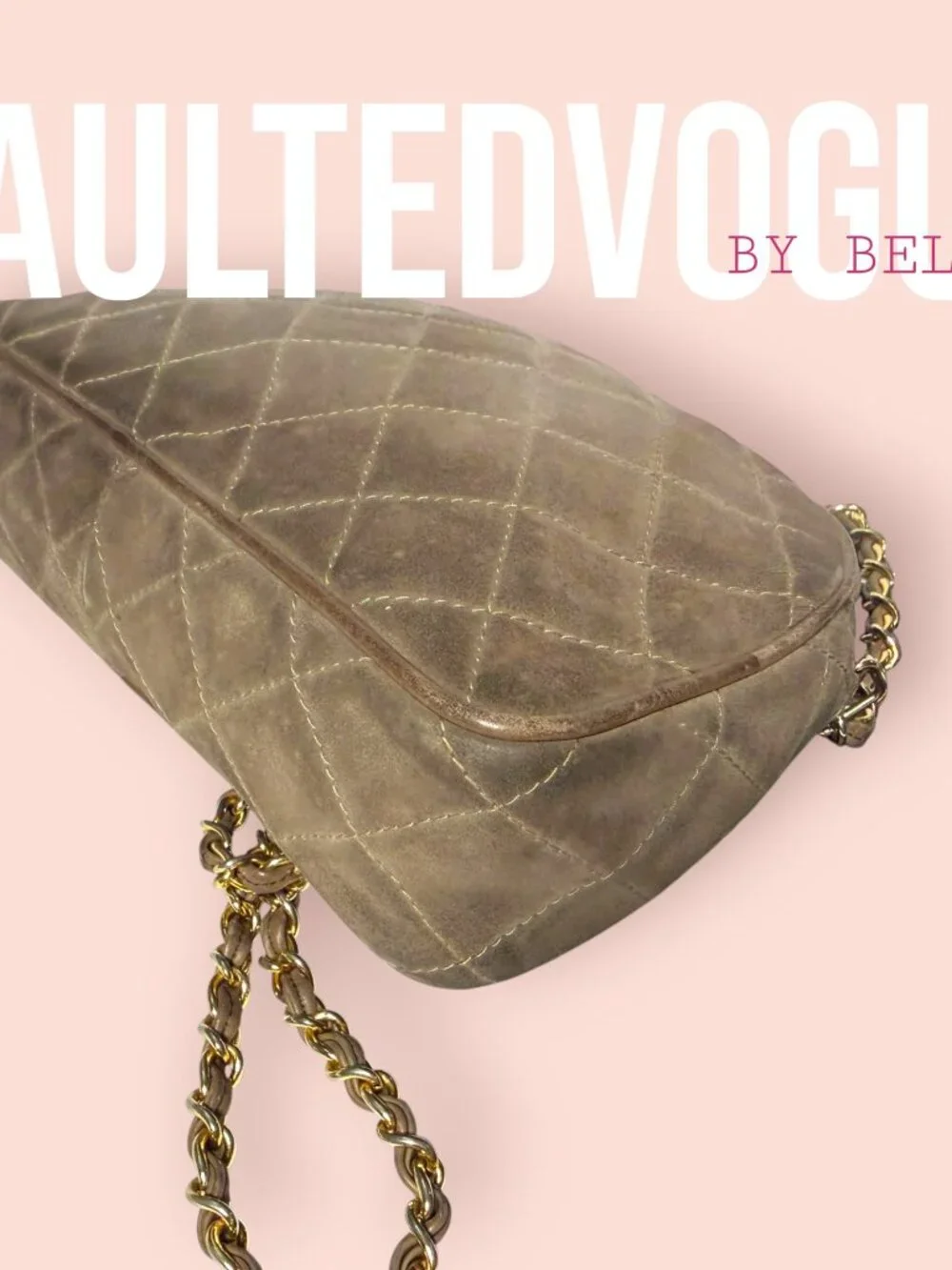 Vintage Chanel Quilted Suede Tassel Crossbody 🤎 Rare Classic - Picture 9 of 16